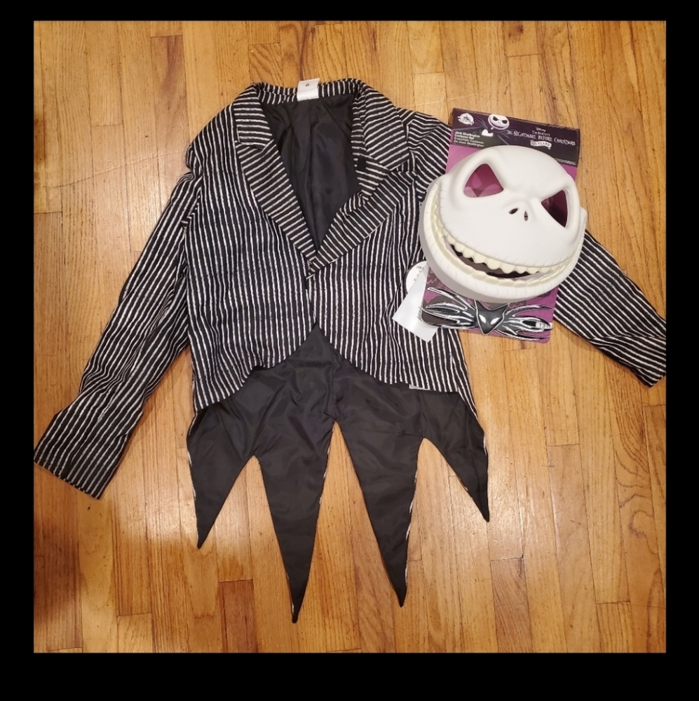 Jack Skelton Nightmare Before Christmas Disney  Halloween Costume Sz 13